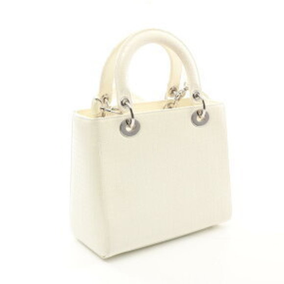 Dior LADY Handbag leather white - Picture 1 of 8